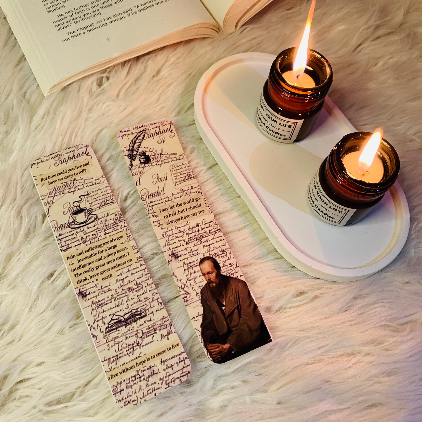 Dostoevsky Bookmarks – Set of 2 Vintage Literary Designs