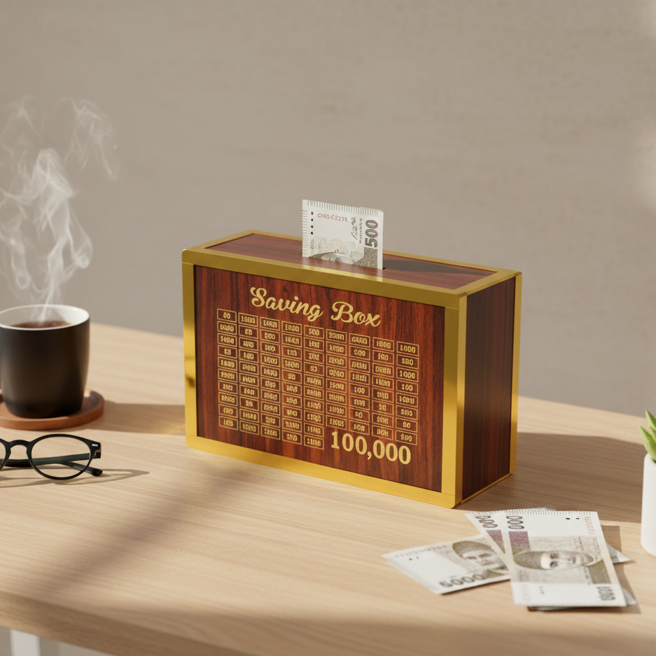 1 Lac Saving Box – Money Saving Box for Goals, Gifts & Personal Finance