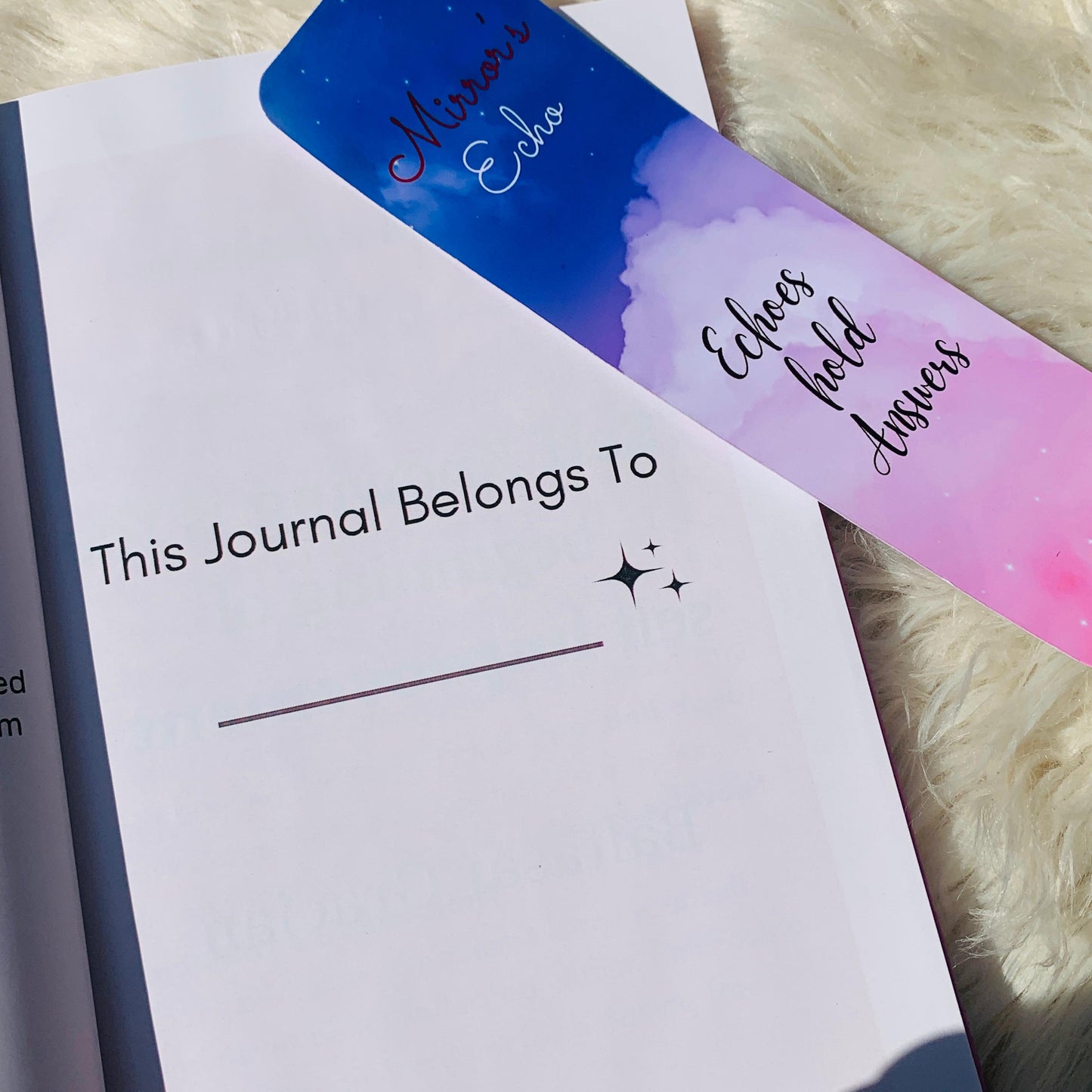 Title: Mirror's Echo: An Introspective Self Talk Journal + BookMark